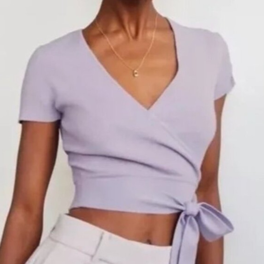 Wilfred All Tied Up Sweater Top -Purple M